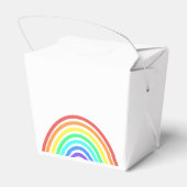 Boho Colorful Rainbow en Stripes Birthday Party Bedankdoosjes (Achterkant)