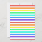 Boho Colorful Rainbow en Stripes Birthday Party Kaart (Achterkant)