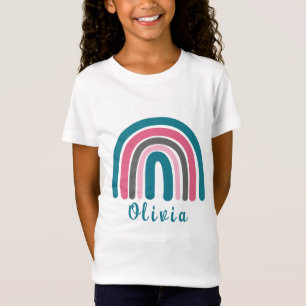 Boho Colorful Rainbow met persoonlijke naam T-shirt