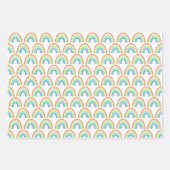 Boho Colorful Rainbow Pattern Birthday Party Inpakpapier Vel (Voorkant 3)