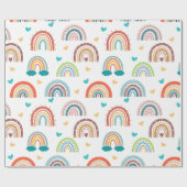 Boho Colorful Rainbows Cadeaupapier (Vlak)