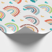 Boho Colorful Rainbows Cadeaupapier (Hoek)