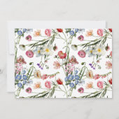 Boho Colorful Wild Flowers Personalized Stationery Notitiekaartje (Achterkant)