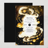 Boho Comet Space Verjaardag Kaart (Voorkant / Achterkant)