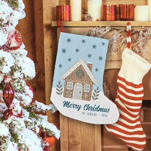 Boho Cookie House Snowflakes Familie Kleine Kerst Kerstsok