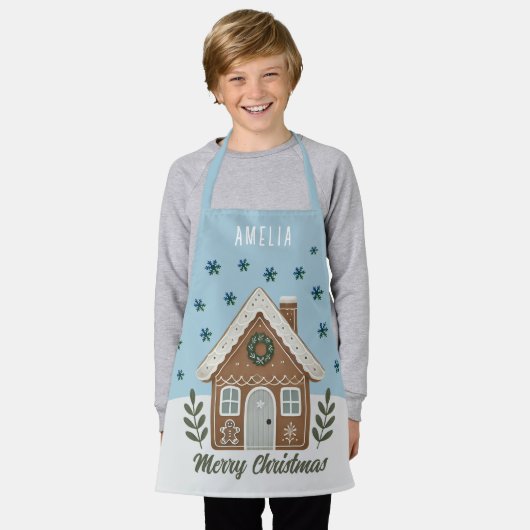 Boho Cookie House Snowflakes Familie Kleine Kerst Schort (Gedragen)
