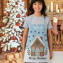 Boho Cookie House Snowflakes Familie Kleine Kerst Schort