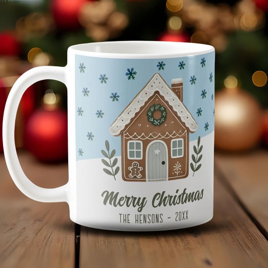 Boho Cookie House Snowflakes Familie Koffiemok
