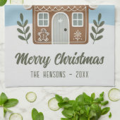 Boho Cookie House Snowflakes Familie Theedoek (Gevouwen)