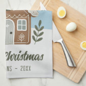 Boho Cookie House Snowflakes Familie Theedoek (Quarter Fold)