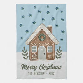 Boho Cookie House Snowflakes Familie Theedoek