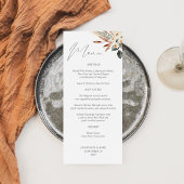 Boho Copper & Beige Floral Menu