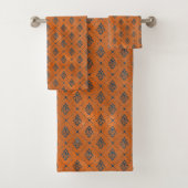 Boho Copper Blue Graphic Deco Bad Handdoek (Insitu)