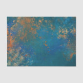 Boho Copper Blue Grunge Tissuepapier (Voorkant)