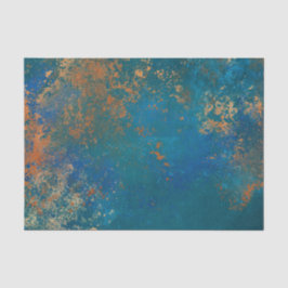 Boho Copper Blue Grunge Tissuepapier