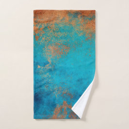Boho Copper Blue Rustic Handdoek