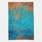 Boho Copper Blue Rustic Theedoek (Verticaal)