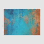 Boho Copper Blue Rustic Tissuepapier (Voorkant)