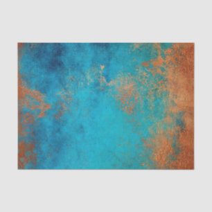 Boho Copper Blue Rustic Tissuepapier