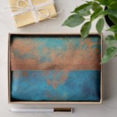 Boho Copper Blue Rustic Tissuepapier (Geschenk)