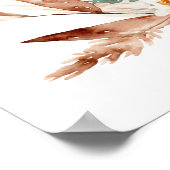 Boho Copper Pampas & Beige Floral Open Bar 2 Poster (Hoek)