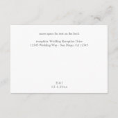 Boho Copper Pampas Gras & Bloemen Bruiloft Details Informatiekaartje (Achterkant)