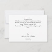 Boho Copper Pampas Grass Floral Dank u kaart (Achterkant)