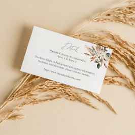 Boho Copper Pampas Grass Floral Details SM Informatiekaartje