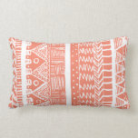 Boho Coral Aztec Kussen<br><div class="desc">Ontwerp per besturingssysteem. Copyright © 2012 Organic Saturation</div>