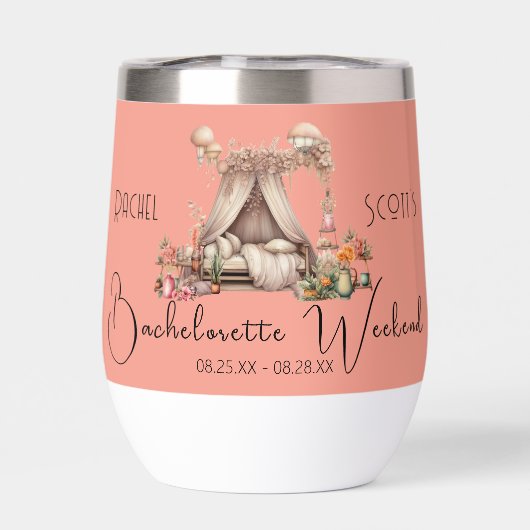 Boho Coral Glamping vrijgezellenfeest weekend (Achterkant)