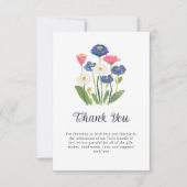 Boho Cornflower Daisy Thank You Card Baby Shower  Bedankkaart (Voorkant)