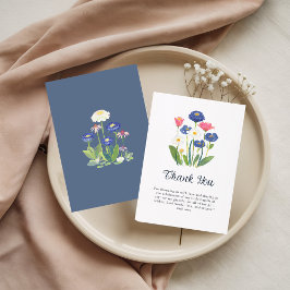 Boho Cornflower Daisy Thank You Card Baby Shower Bedankkaart