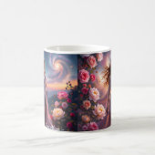 Boho Cosmic Bloom Pink Coffee Cup Women | Ethereal Koffiemok (Center)