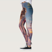Boho Cosmic Bloom Pink Leggings Women No2Ethereal (Links)