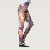 Boho Cosmic Bloom Pink Leggings Women No2Ethereal (Rechts)