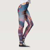 Boho Cosmic Bloom Roze Leggings Dames 1 Ethisch (Rechts)