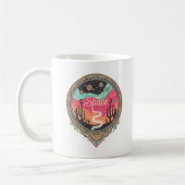 Boho Cosmic Desert Retro Space Art Koffiemok (Links)