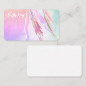Boho Cottage Shabby Chic Feathers Business Card Visitekaartje (Voorkant / Achterkant)
