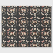Boho Cottagecore Monarch Butterfly Cadeaupapier (Vlak)
