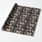Boho Cottagecore Monarch Butterfly Cadeaupapier (Uitgerold)