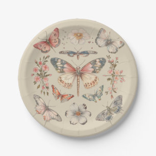Boho Cottagecore Monarch Butterfly Papieren Bordje