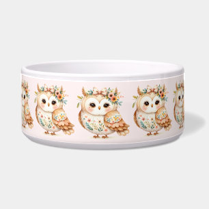 Boho Cottagecore Uil Bloemen Farmcore Charm Voerbakje