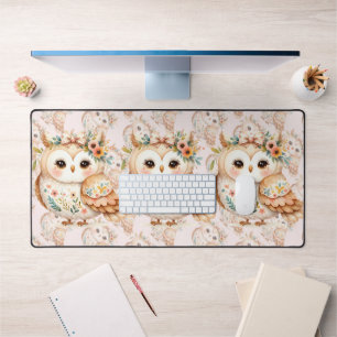 Boho Cottagecore Uil Floral Farmcore Charme Bureaumat