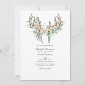 Boho Cotton en Eucalyptus Boho Wedding Photo Invi Kaart (Voorkant)