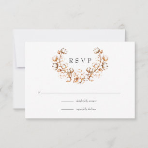 Boho Cotton Wedding RSVP Kaartje