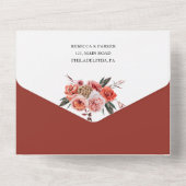 Boho Country Bloemen Huwelijksuitnodiging All In One Uitnodiging (Achterkant)