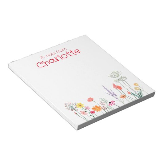 Boho Country Floral daisy waterverf Notitieblok (Schuin)