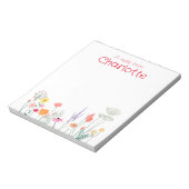 Boho Country Floral daisy waterverf Notitieblok (Linkerzijde)