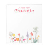 Boho Country Floral daisy waterverf Notitieblok (Voorkant)