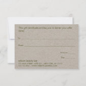 Boho Country Floral Kraft Bedankkaart (Achterkant)